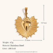 Niche Retro 18K Gold Wave Pearl Pendant