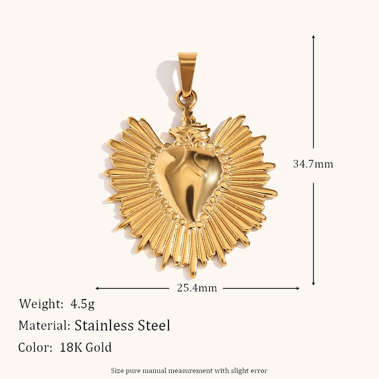 Niche Retro 18K Gold Wave Pearl Pendant