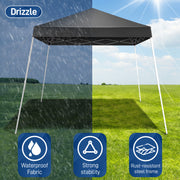 6X6ft Dark Gray Bevel, No Enclosure, Folding Shed, Oxford Cloth, Sprayed Iron Pipe, Portable