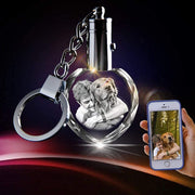 Llavero de cristal con foto personalizada