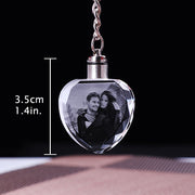 Llavero de cristal con foto personalizada