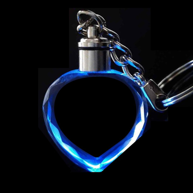 Llavero de cristal con foto personalizada