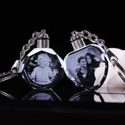 Llavero de cristal con foto personalizada