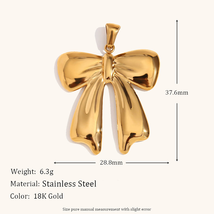 Niche Retro 18K Gold Wave Pearl Pendant