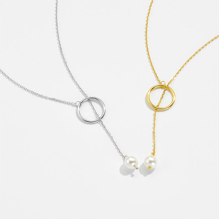 S925 Sterling Silver Brushed Ball Long Necklace