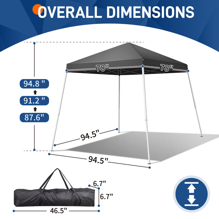 6X6ft Dark Gray Bevel, No Enclosure, Folding Shed, Oxford Cloth, Sprayed Iron Pipe, Portable