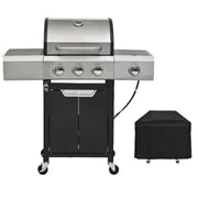 Burner Grill Stainless Gas Grill With Side Stove