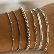Women's Snake-Inspired Gem Bangles – 4PCS