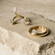 Anillo vintage de circonita para mujer