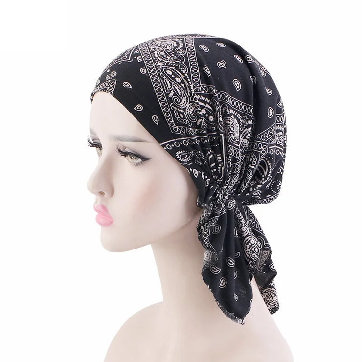 Women’s Pre-Tied Cotton Turban Scarf
