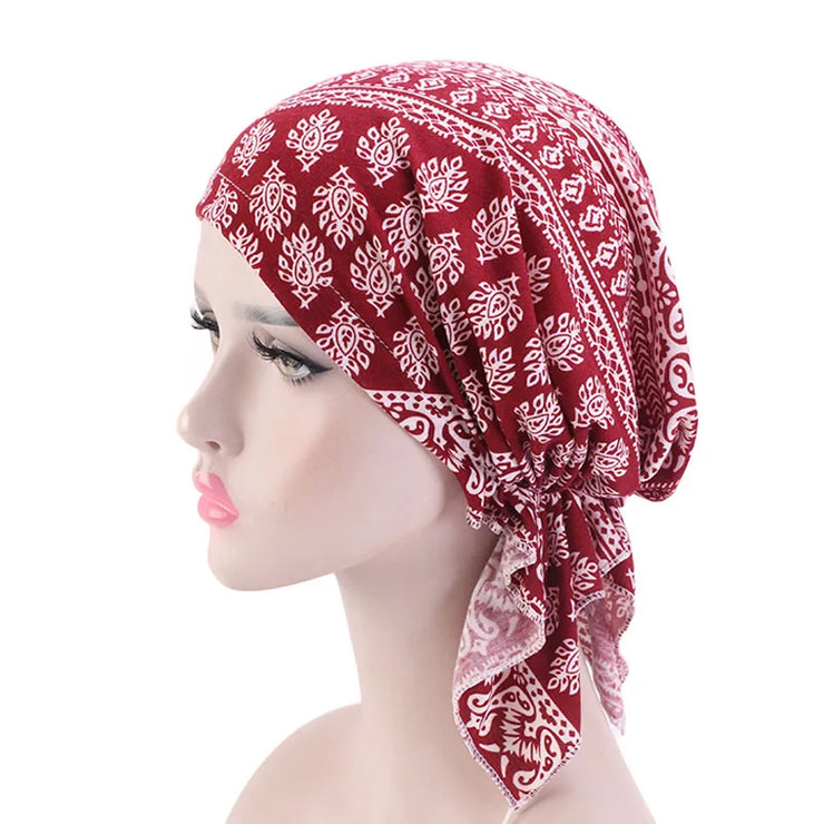 Women’s Pre-Tied Cotton Turban Scarf