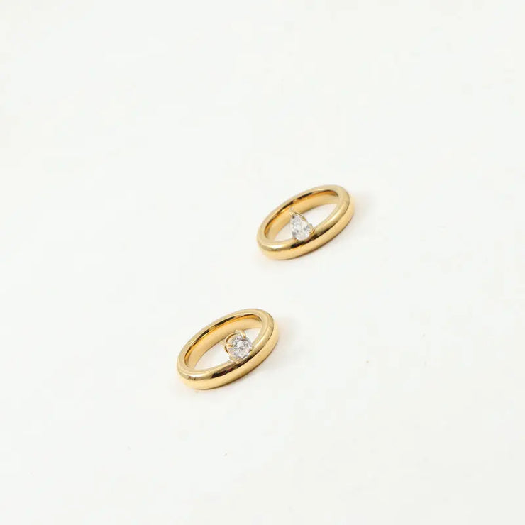 Anillo vintage de circonita para mujer
