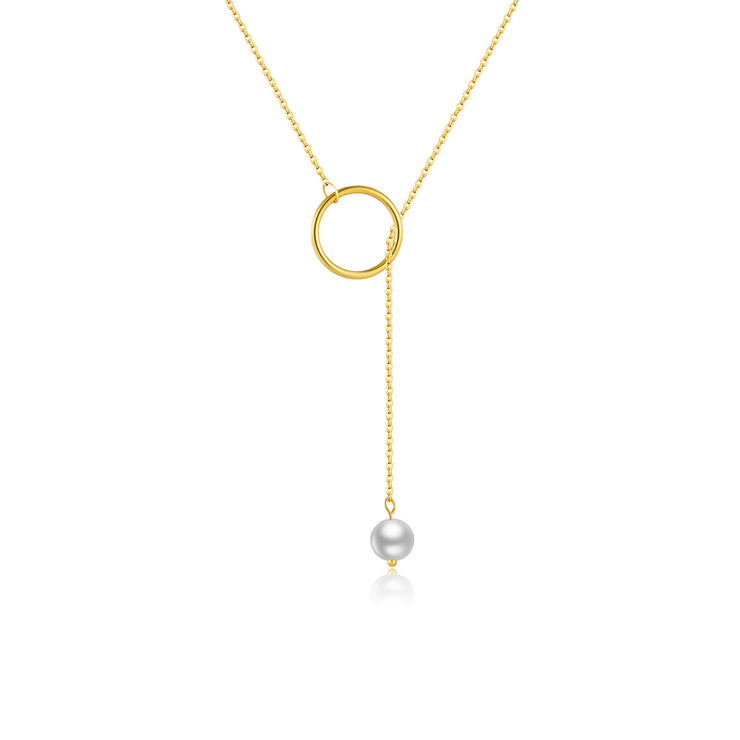 S925 Sterling Silver Brushed Ball Long Necklace