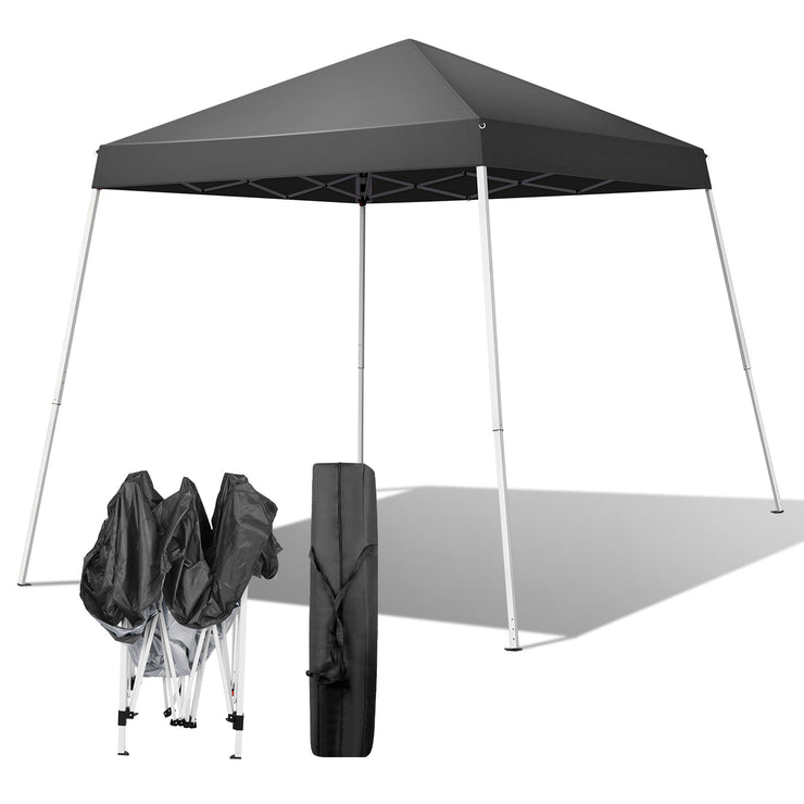 6X6ft Dark Gray Bevel, No Enclosure, Folding Shed, Oxford Cloth, Sprayed Iron Pipe, Portable
