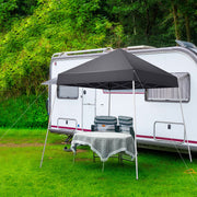 6X6ft Dark Gray Bevel, No Enclosure, Folding Shed, Oxford Cloth, Sprayed Iron Pipe, Portable